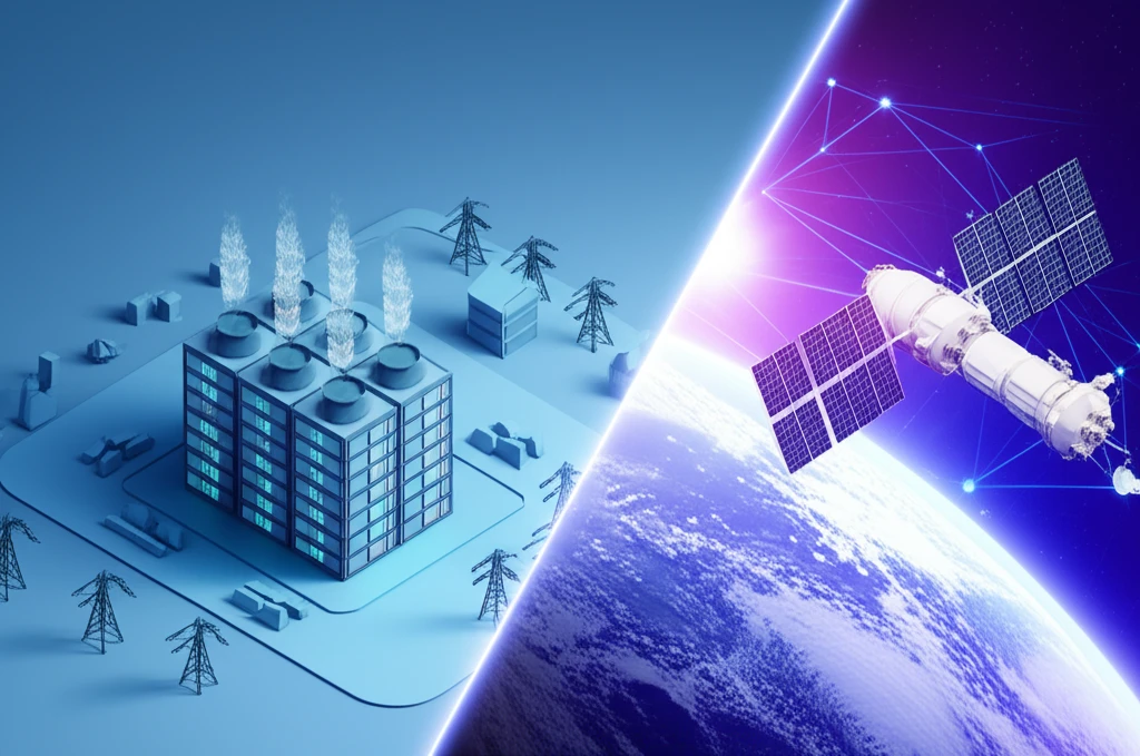 스타링크 위성 통신 네트워크 개념도